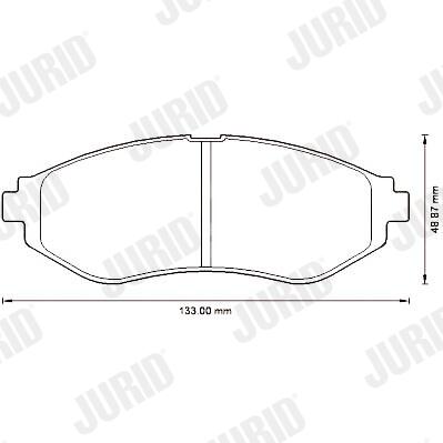 JURID Bremseklodser 572539j for CHEVROLET PROTON
