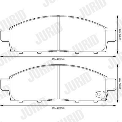 JURID Bremseklodser 572574j for FIAT MITSUBISHI