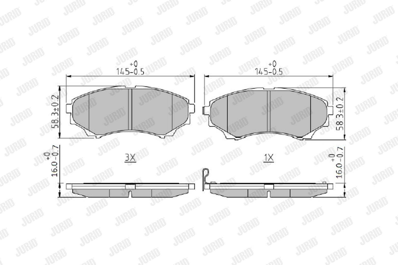 JURID Bremseklodser 572572j for FORD USA FORD MAZDA