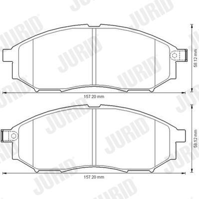 JURID Bremseklodser 572575j for NISSAN INFINITI RENAULT