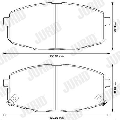 JURID Bremseklodser 572577j for HYUNDAI