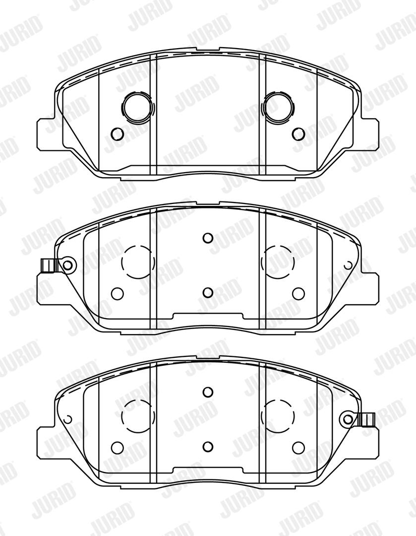 JURID Bremseklodser 572607j for HYUNDAI KIA SSANGYONG