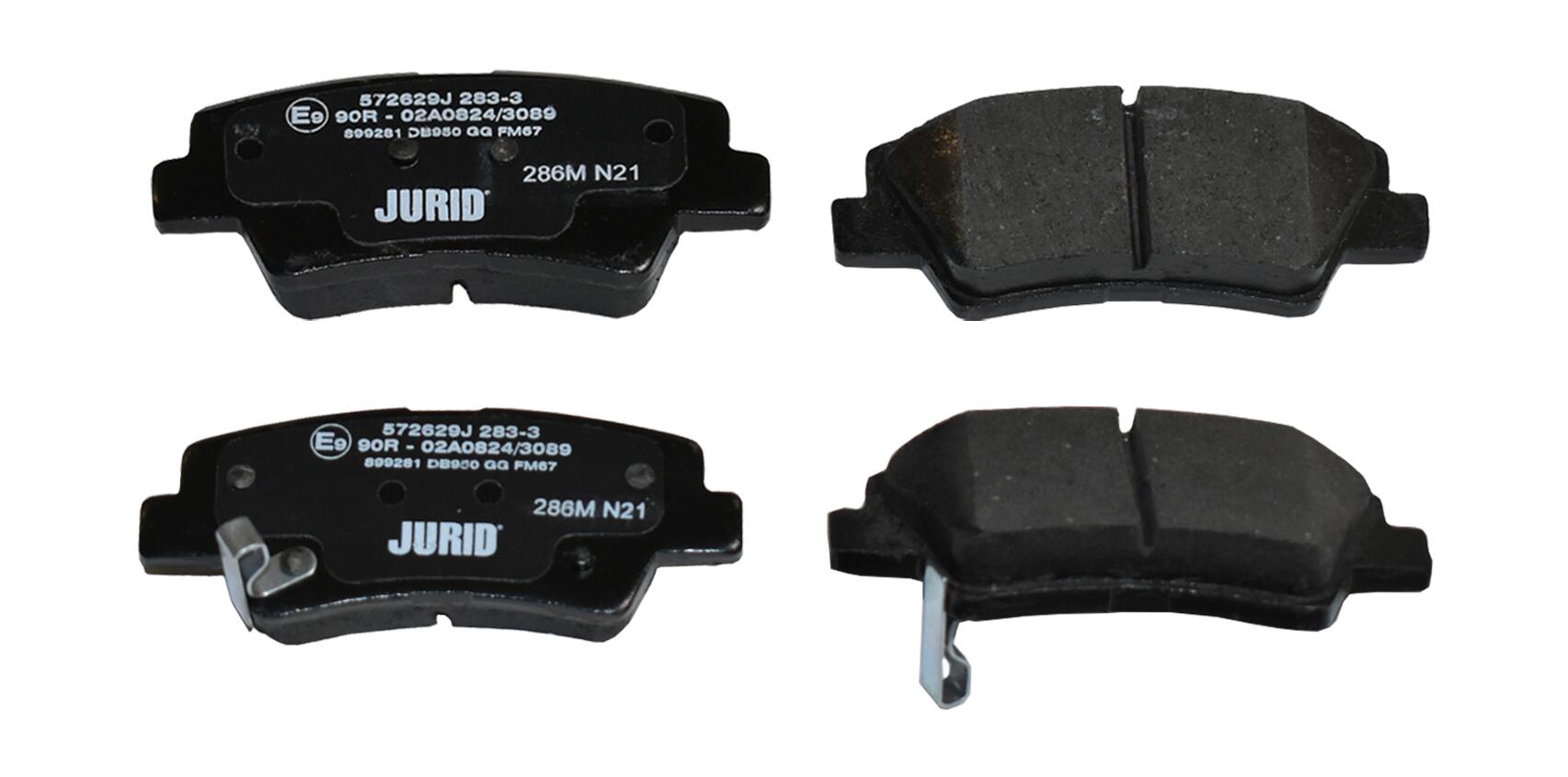 JURID Bremseklodser 572629j for KIA HYUNDAI SSANGYONG