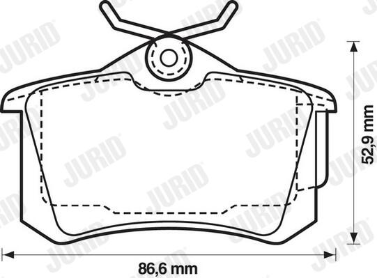 JURID Bremseklodser 573005j for RENAULT