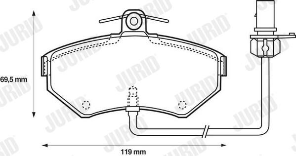 JURID Bremseklodser 573006j for VW AUDI VAG