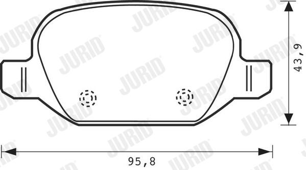 JURID Bremseklodser 573014j for LANCIA FIAT ALFA ROMEO