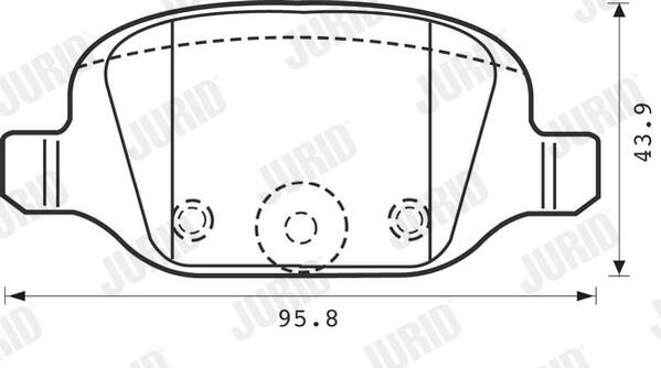 JURID Bremseklodser 573019j for ABARTH FIAT LANCIA LADA