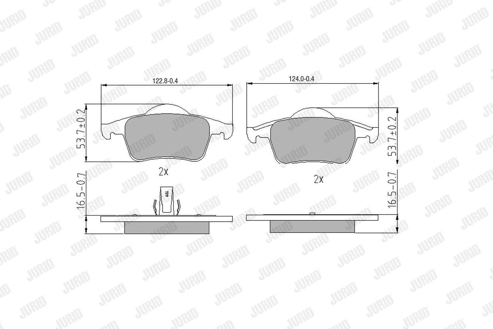 JURID Bremseklodser 573021j for VOLVO