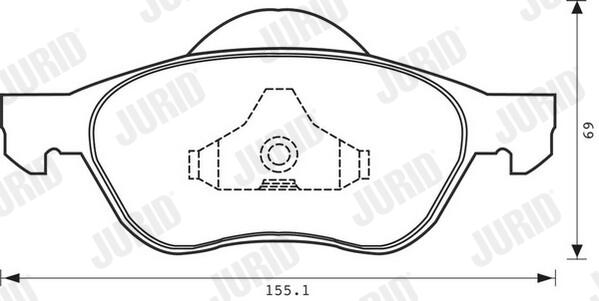 JURID Bremseklodser 573025j for RENAULT
