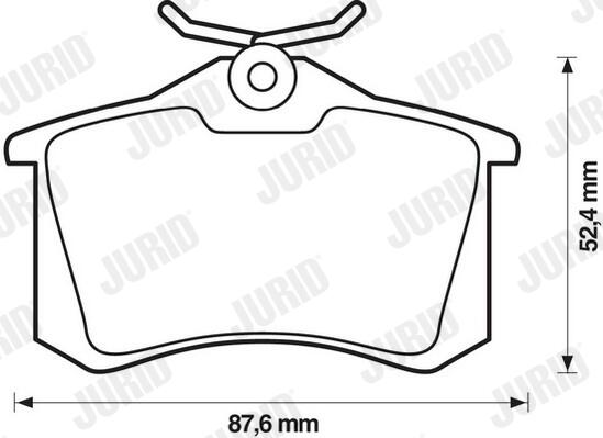 JURID Bremseklodser 573032j for CITROËN PEUGEOT FORD OPEL MG LANCIA VAUXHALL RENAULT SEAT VW VAG DS AUDI