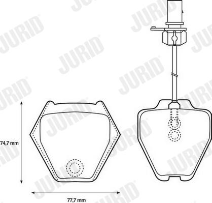 JURID Bremseklodser 573064j for AUDI VW
