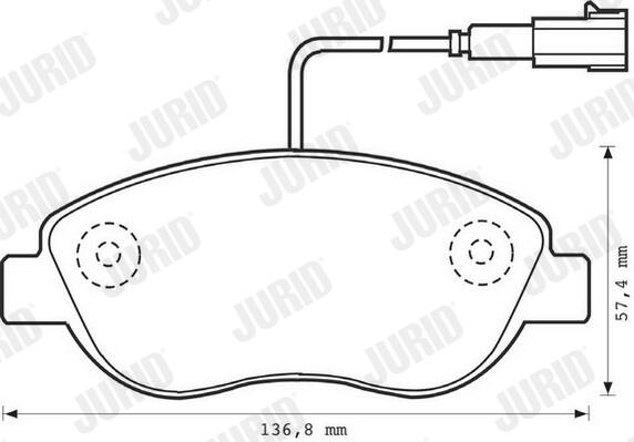 JURID Bremseklodser 573075j for OPEL ABARTH FIAT LANCIA VAUXHALL