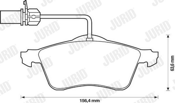 JURID Bremseklodser 573106j for VW