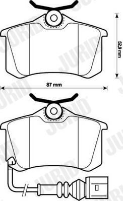 JURID Bremseklodser 573112j for SEAT VW