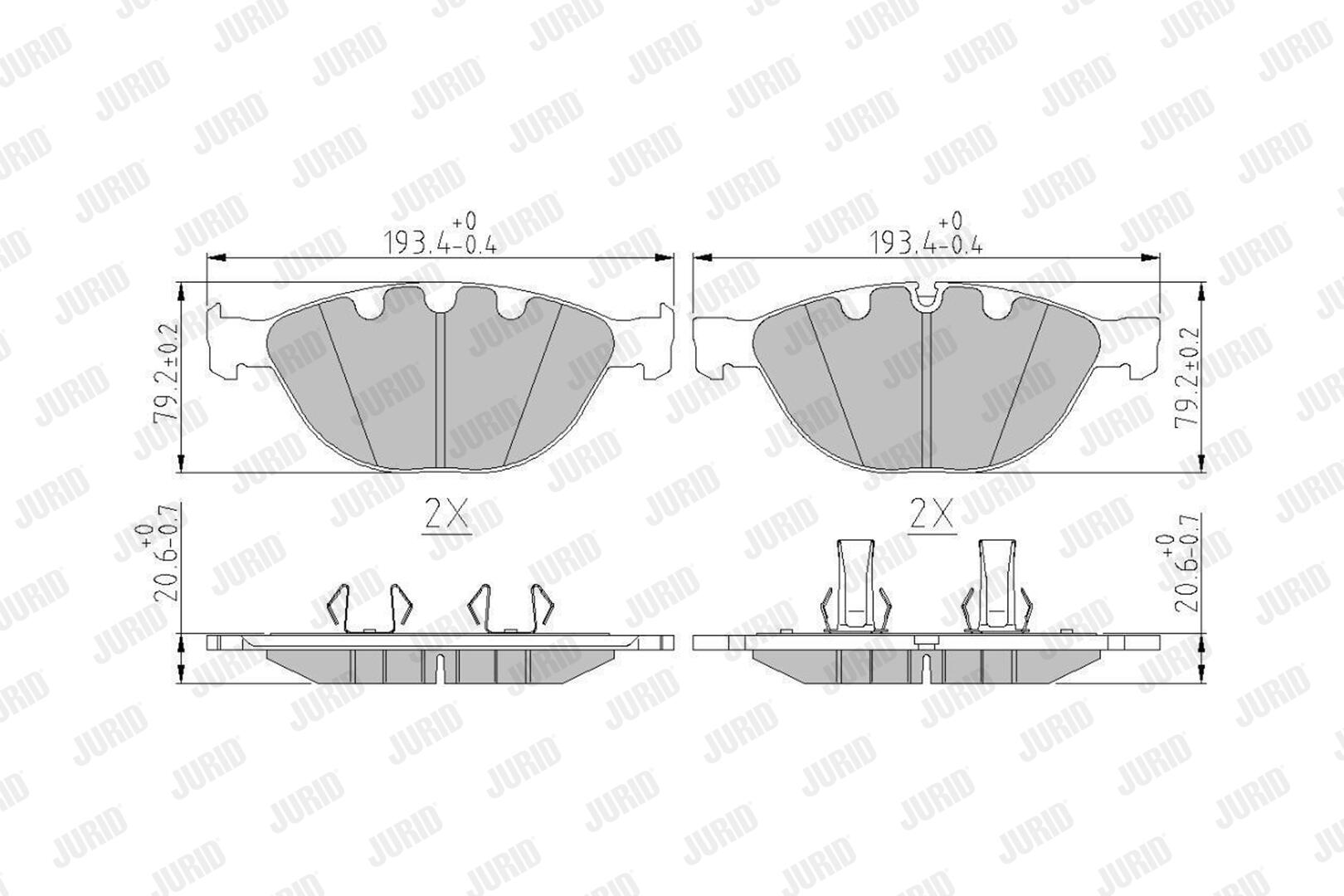 JURID Bremseklodser 573150j for BMW ROLLS-ROYCE JAGUAR