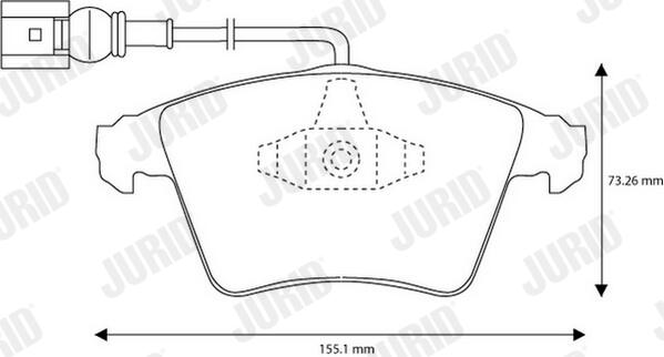 JURID Bremseklodser 573159j for VW