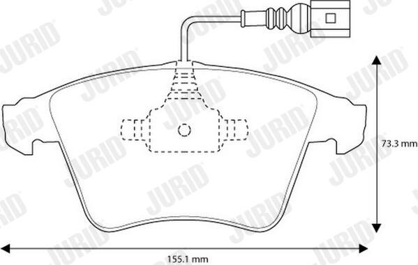 JURID Bremseklodser 573160j for VW