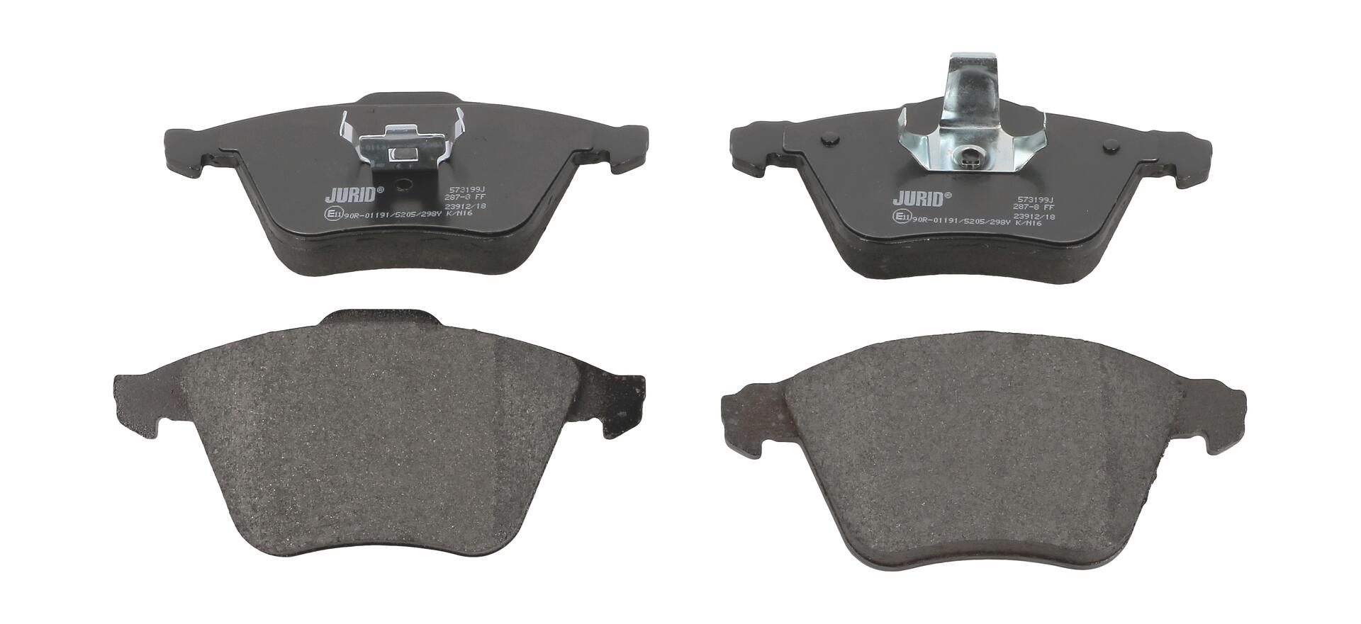 JURID Bremseklodser 573199j for VOLVO FORD OPEL VAUXHALL SAAB MAZDA