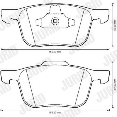 JURID Bremseklodser 573209j for FORD VOLVO MAZDA