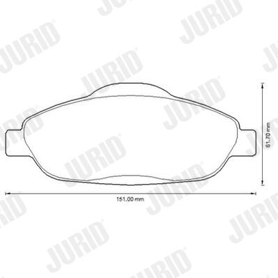 JURID Bremseklodser 573241j for PEUGEOT