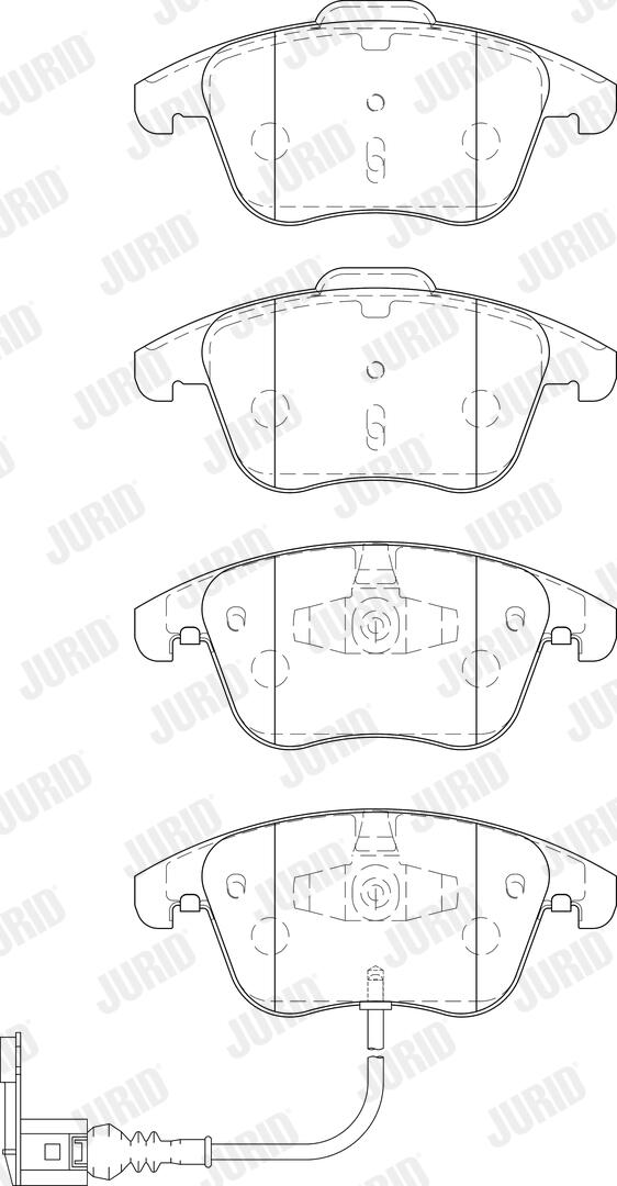 JURID Bremseklodser 573246j for VW AUDI