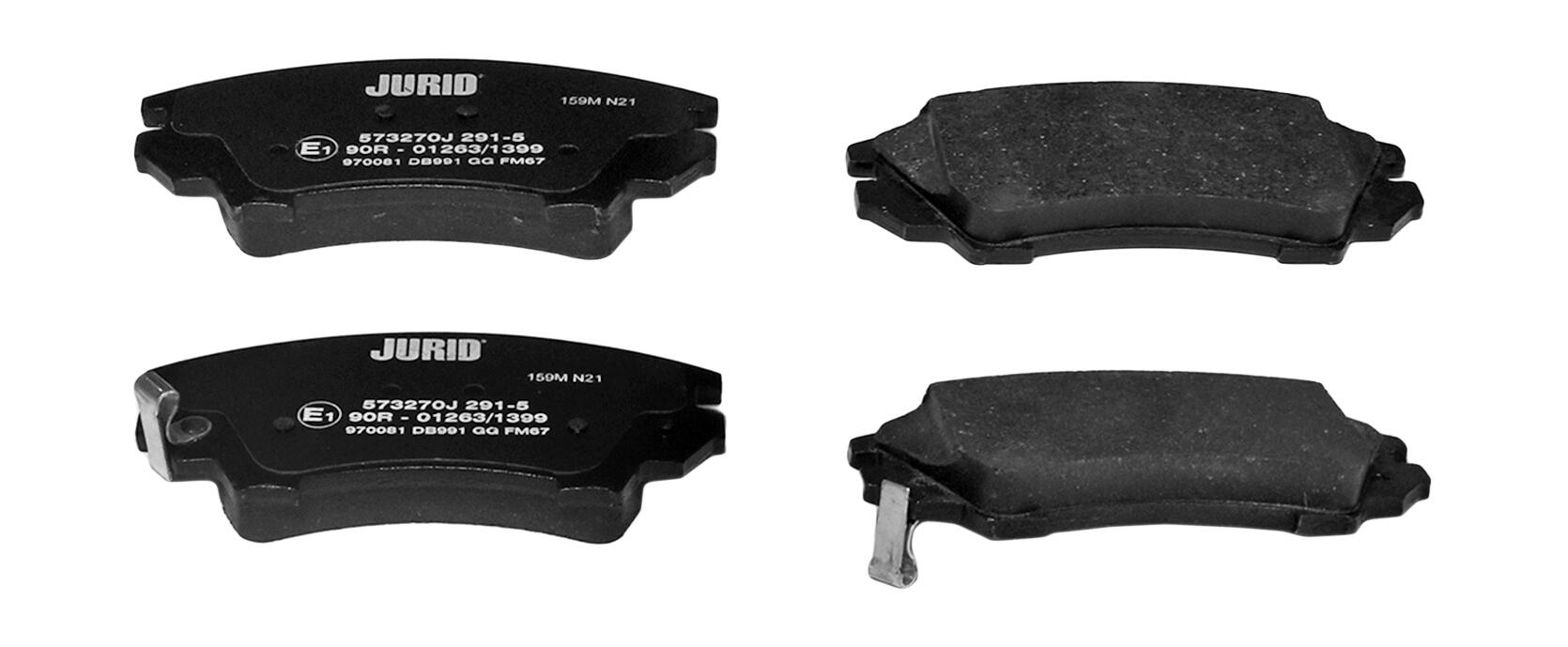 JURID Bremseklodser 573270j for OPEL MG SAAB CHEVROLET VAUXHALL