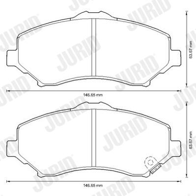JURID Bremseklodser 573298j for FIAT CHRYSLER DODGE JEEP VW