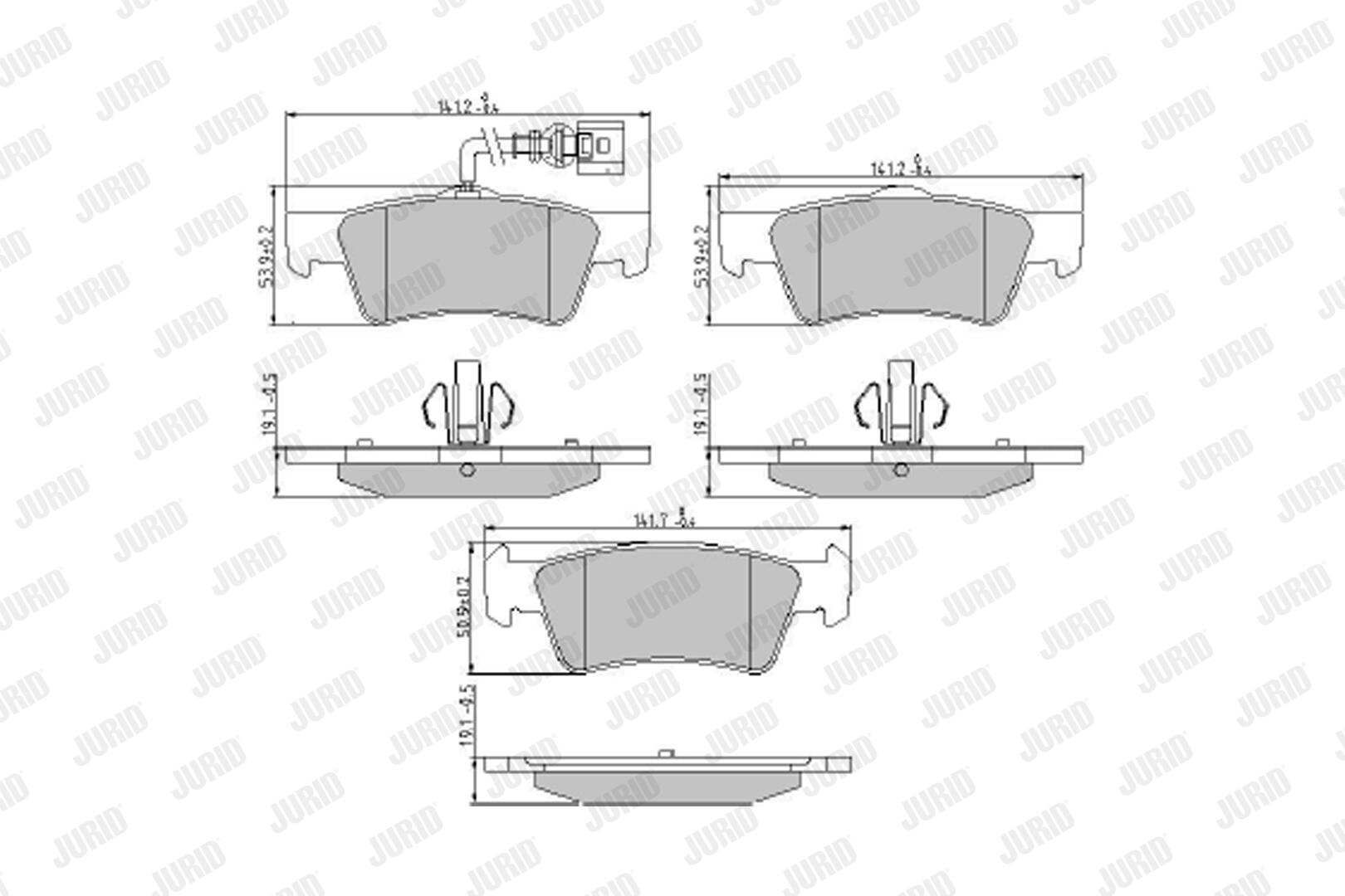 JURID Bremseklodser 573303j for VW