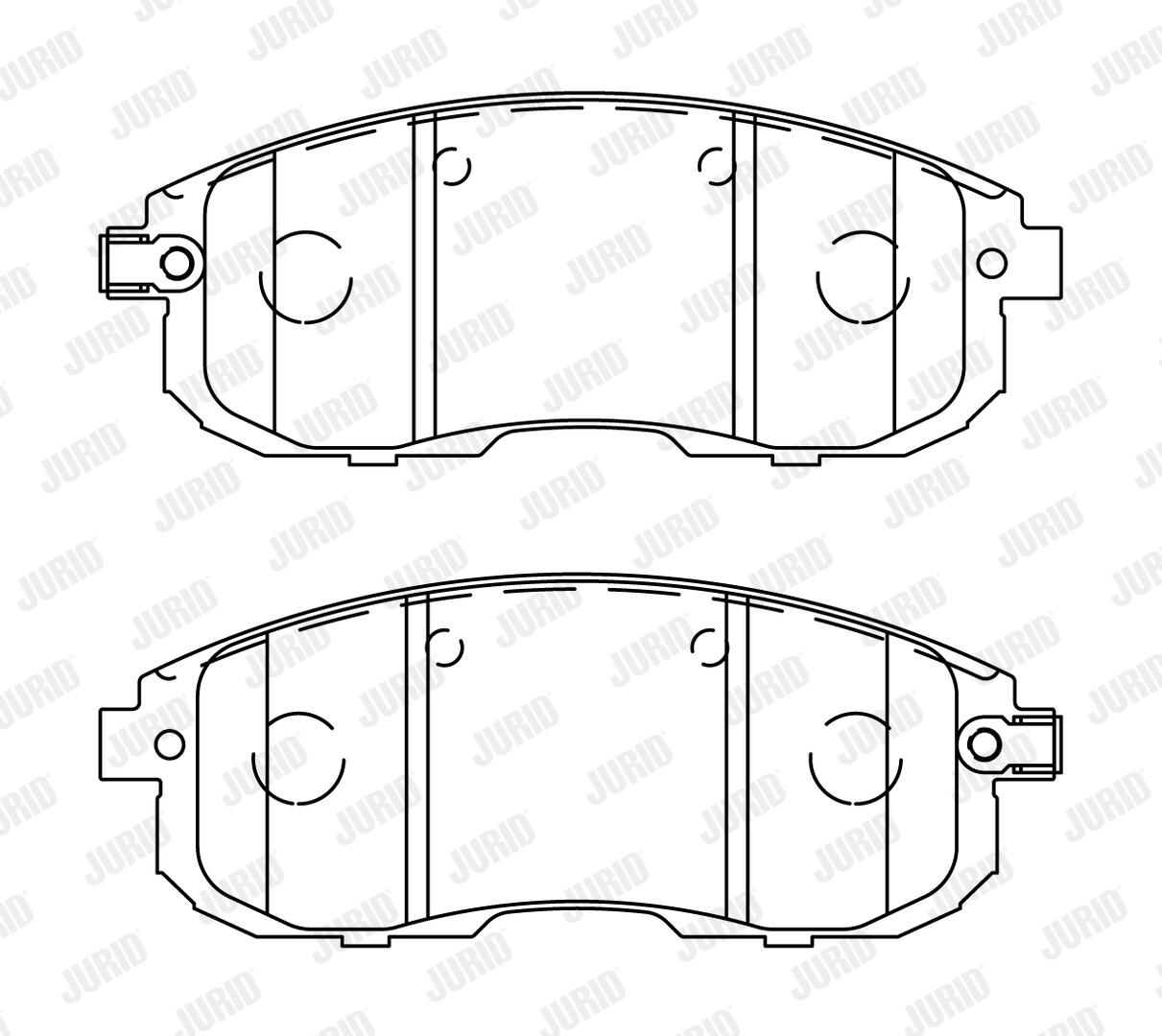 JURID Bremseklodser 573304j for NISSAN FIAT