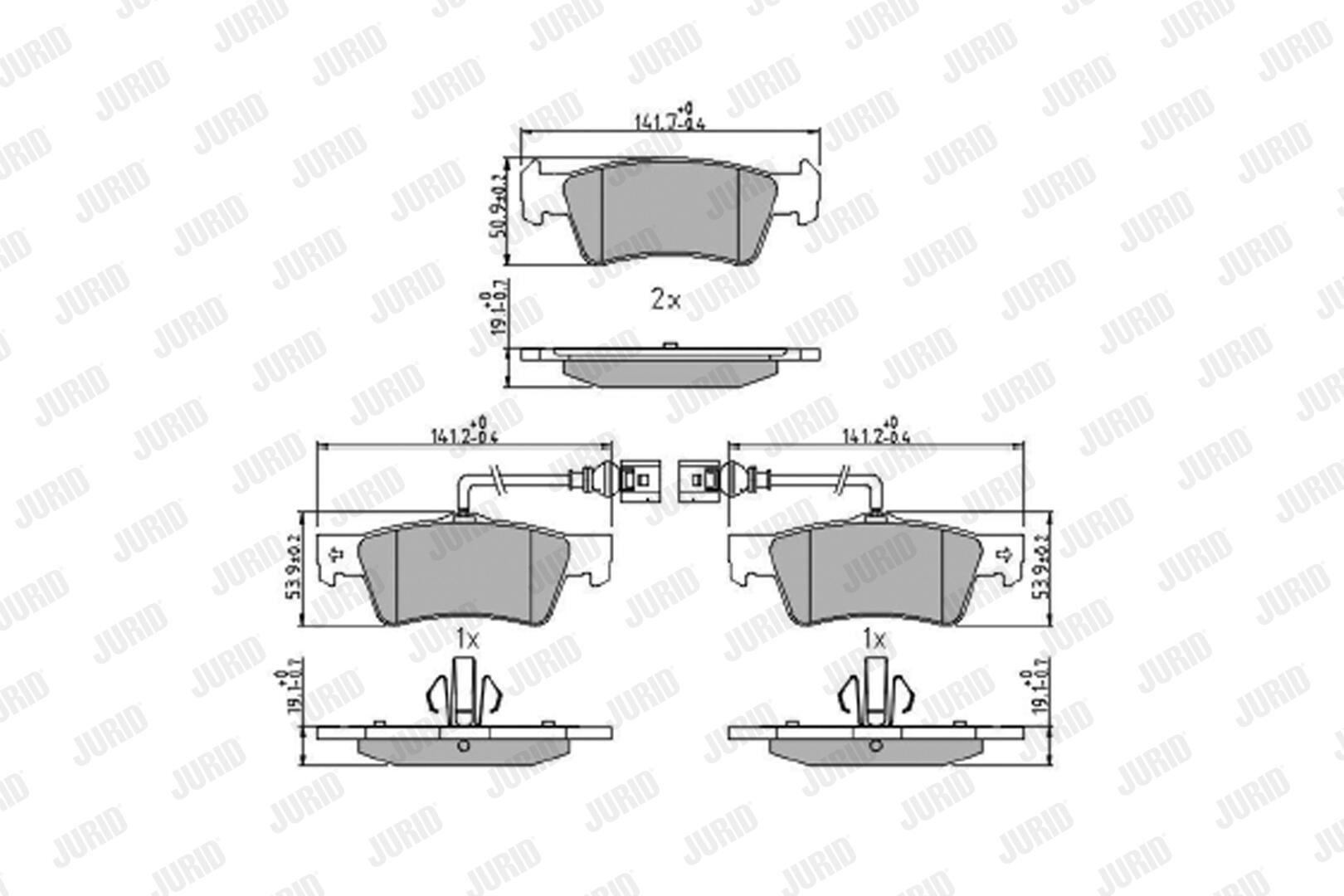 JURID Bremseklodser 573301j for VW