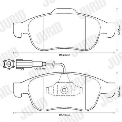 JURID Bremseklodser 573331j for ALFA ROMEO