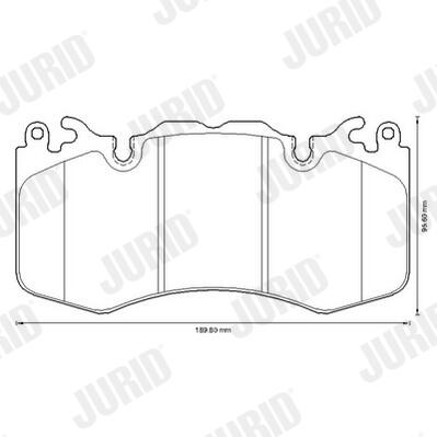 JURID Bremseklodser 573343j for LAND ROVER