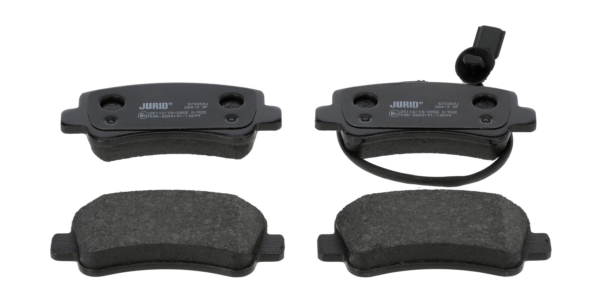 JURID Bremseklodser 573359j for OPEL VAUXHALL NISSAN RENAULT