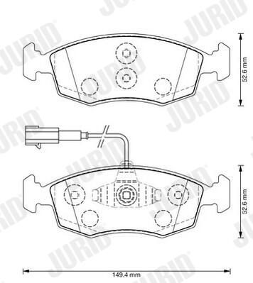 JURID Bremseklodser 573367j for FIAT