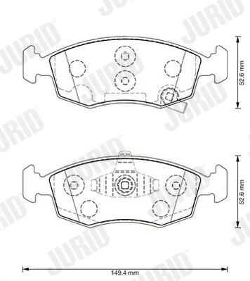 JURID Bremseklodser 573366j for FIAT LANCIA