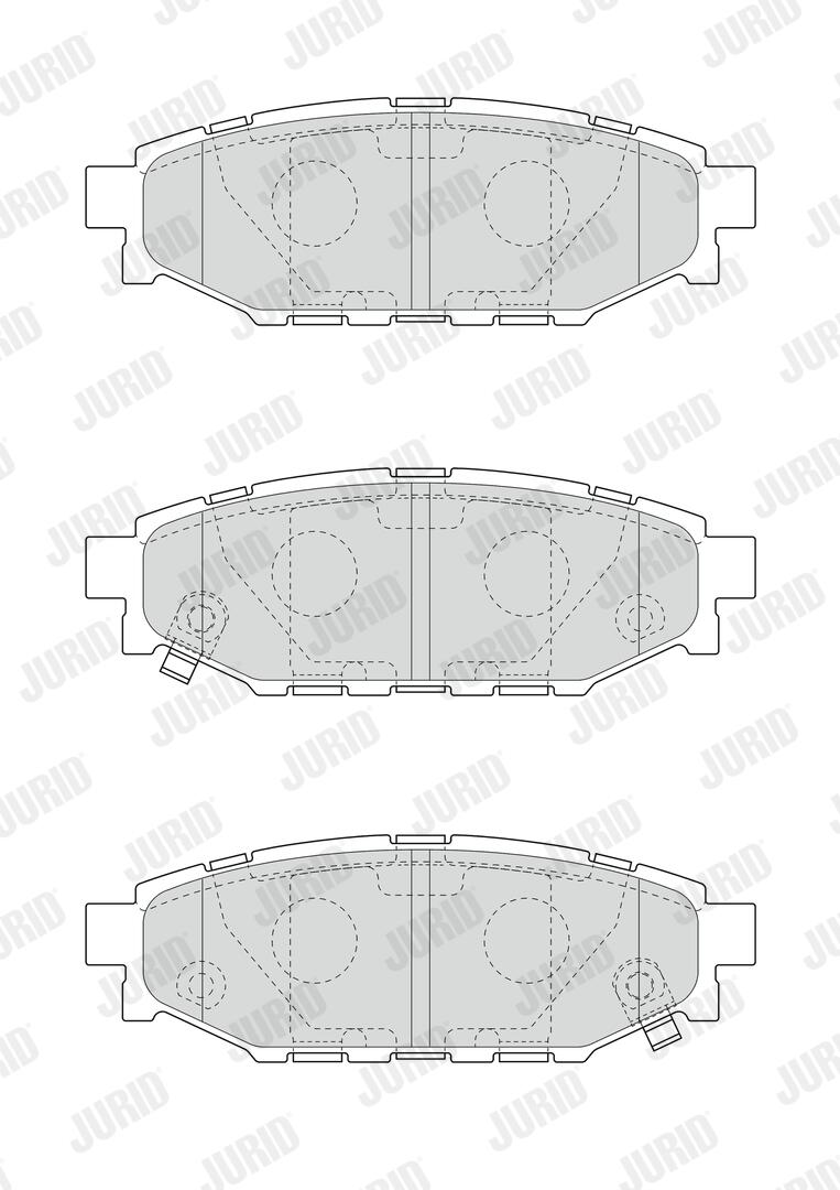 JURID Bremseklodser 573380j for SUBARU