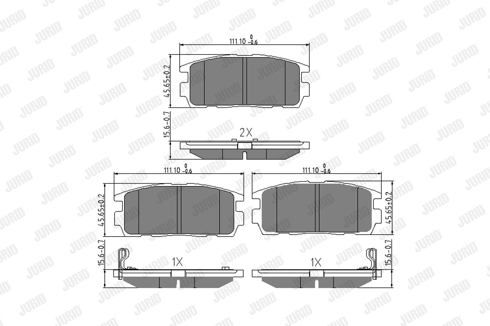 JURID Bremseklodser 573386j for OPEL CHEVROLET VAUXHALL