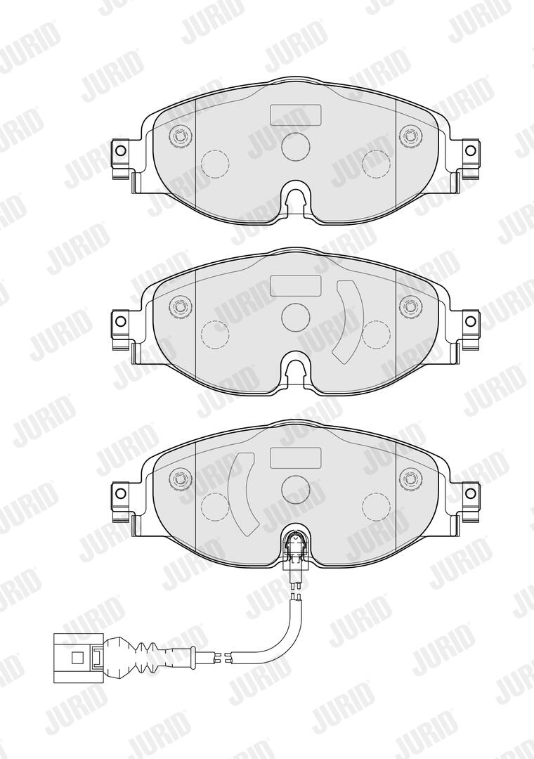 JURID Bremseklodser 573390j for VW SEAT AUDI SKODA