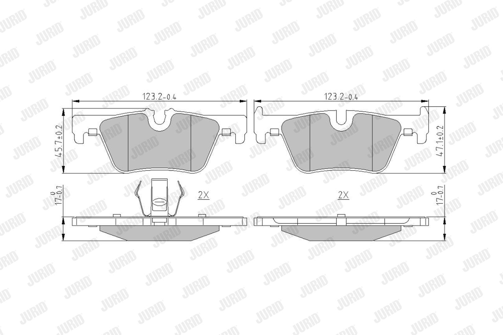JURID Bremseklodser 573401j for BMW