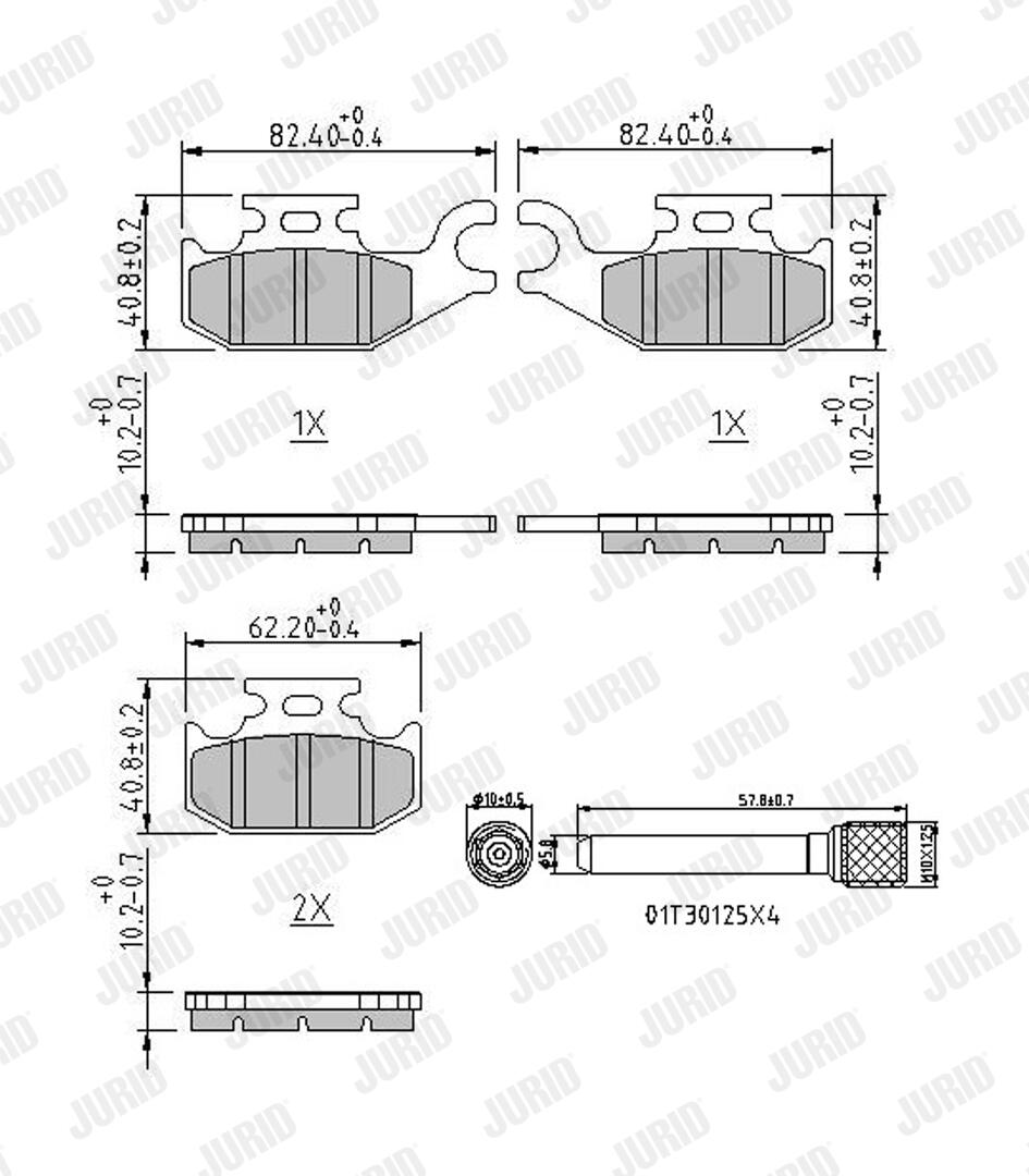 JURID Bremseklodser 573410j for RENAULT