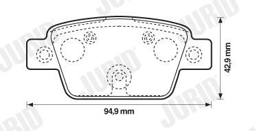 JURID Bremseklodser 573421j for FIAT / LANCIA