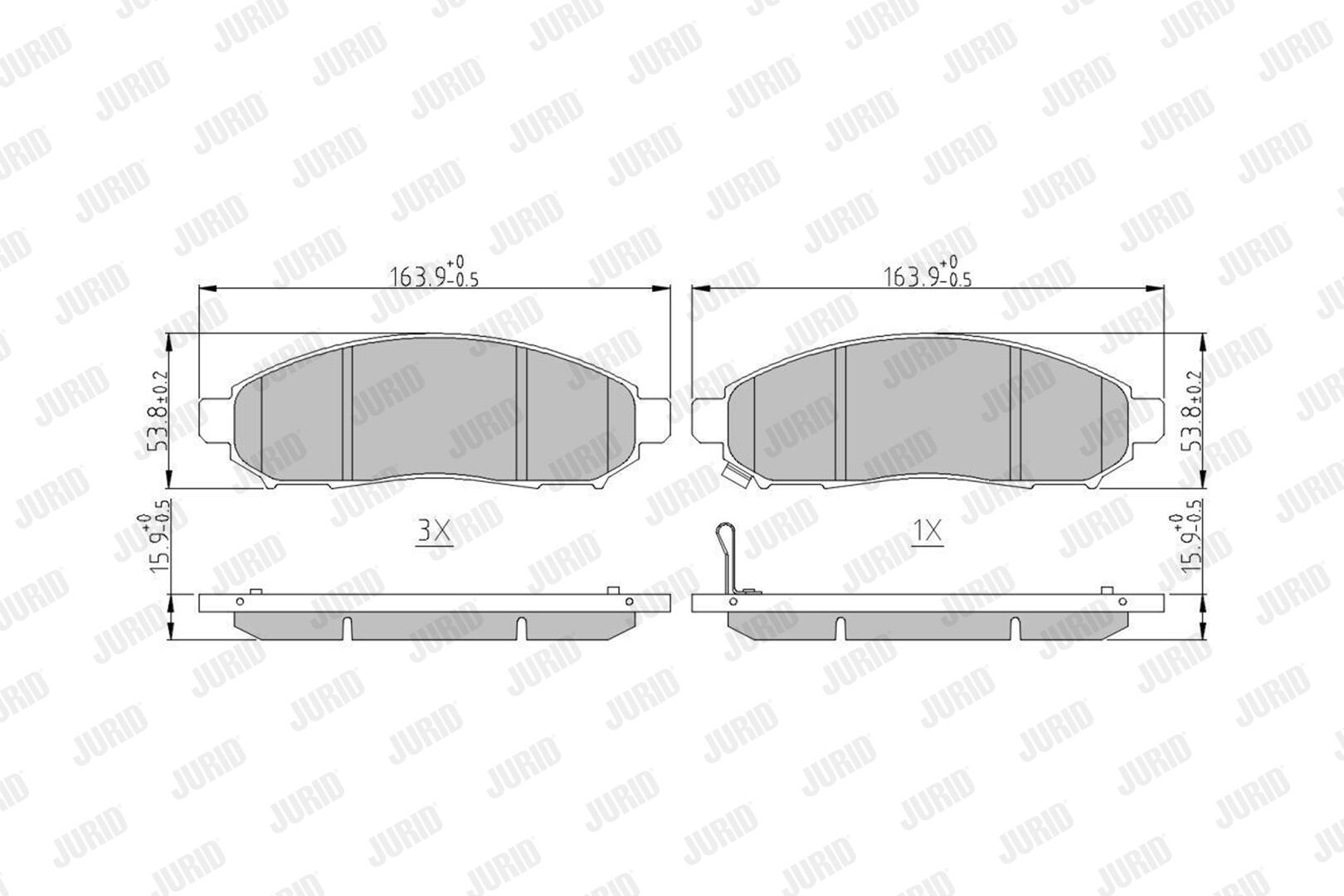 JURID Bremseklodser 573431j for NISSAN