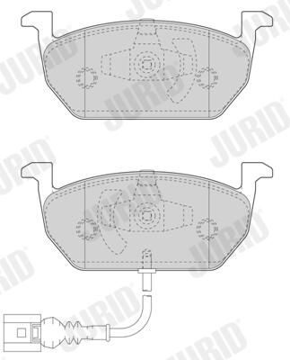 JURID Bremseklodser 573606j for VW AUDI SKODA SEAT