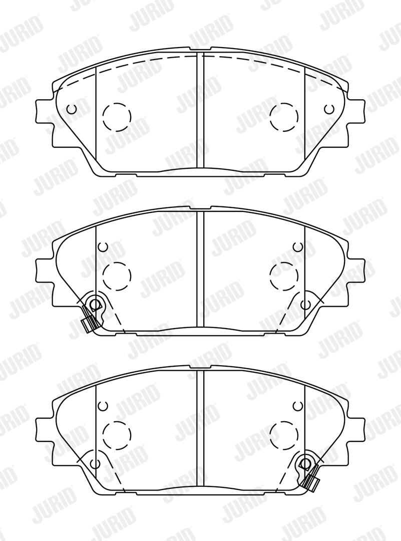 JURID Bremseklodser 573611j for MAZDA