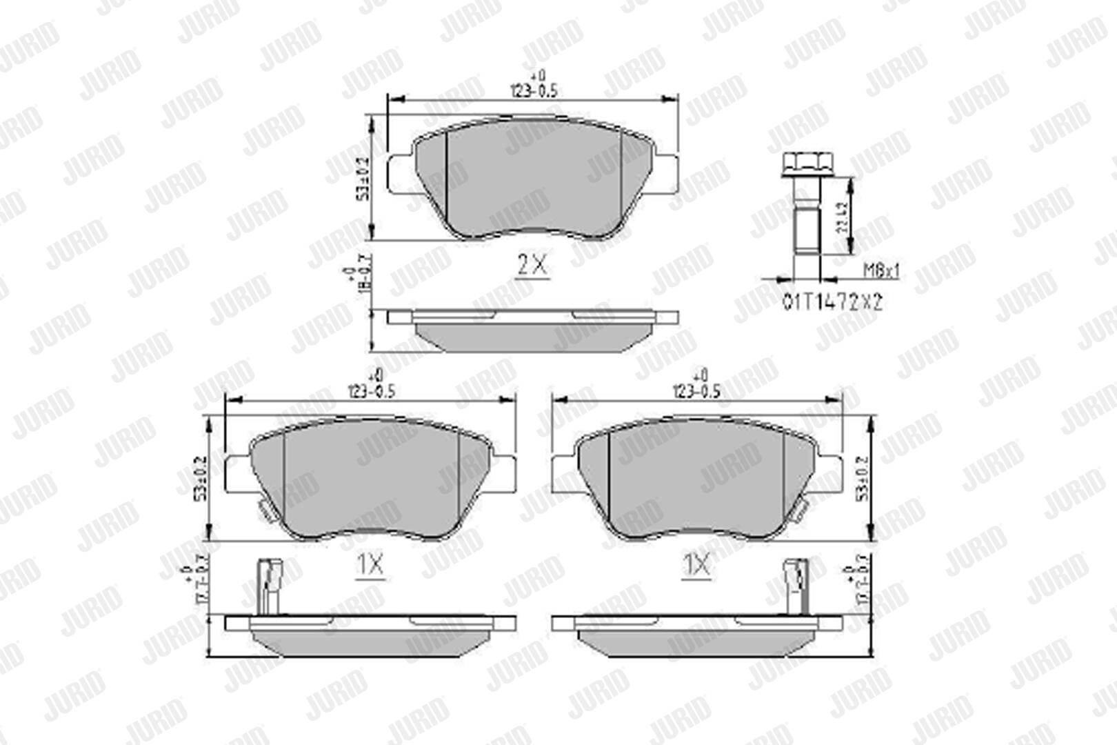JURID Bremseklodser 573652j for OPEL VAUXHALL