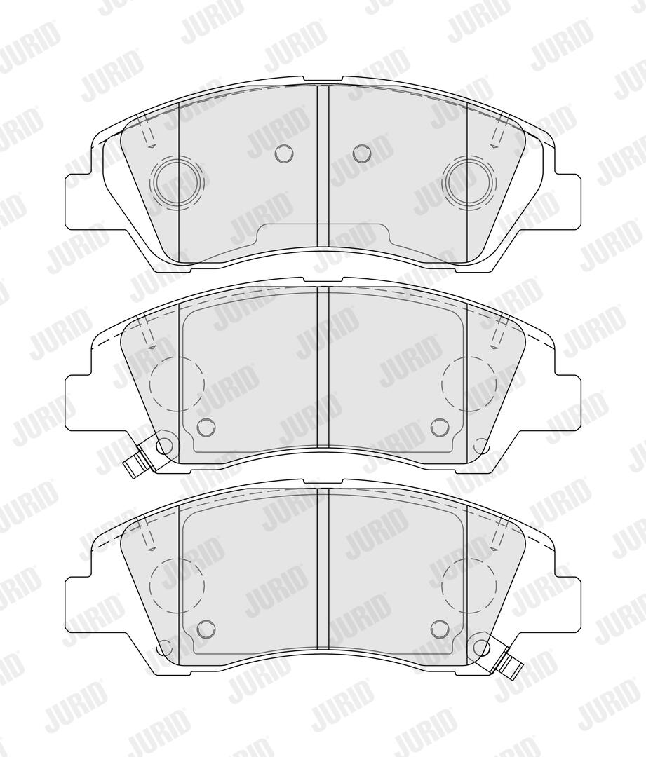 JURID Bremseklodser 573691j for HYUNDAI