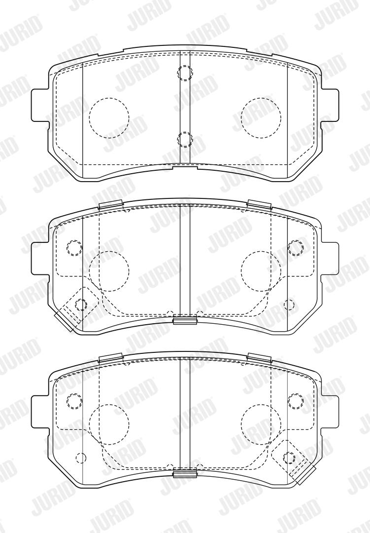 JURID Bremseklodser 573757j for KIA