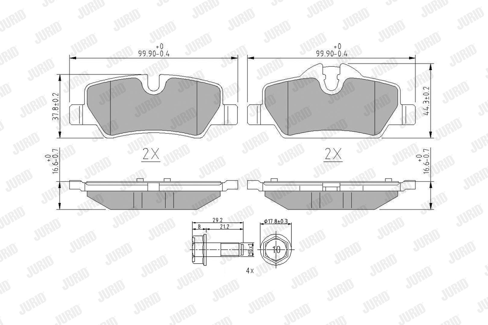 JURID Bremseklodser 573763j for MINI