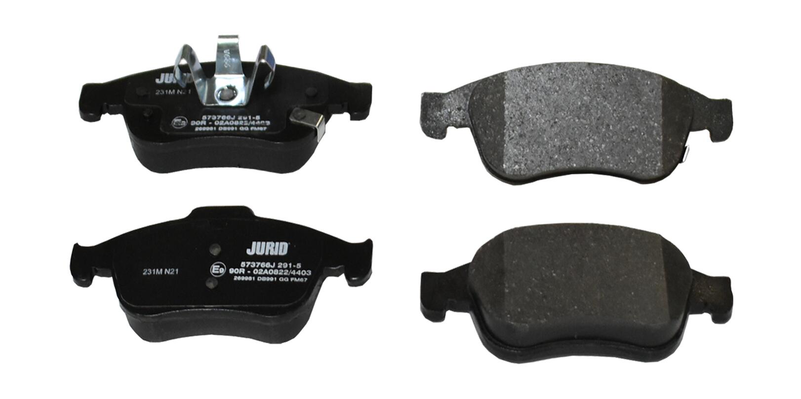 JURID Bremseklodser 573766j for JEEP FIAT