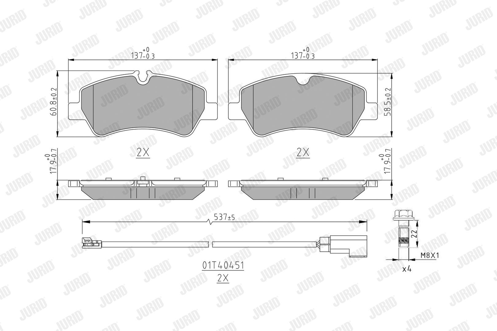 JURID Bremseklodser 573835j for FORD